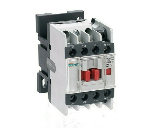 Контактор DEKraft КМ-103 3P 9А 24В AC 4кВт, 22100DEK
