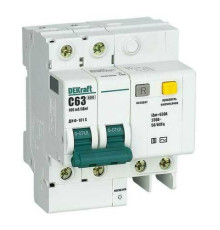 Дифавтомат DEKraft ДИФ-101 2P 63А (C) 6 кА, 100 мА ( S ), 15304DEK