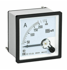 Амперметр щитовой DEKraft АМ-А96 100А AC, аналоговый, кл.т. 1,5, 50229DEK