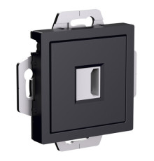 Розетка HDMI Systeme Electric ATLASDESIGN, скрытый монтаж, карбон, ATN001080