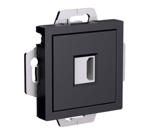 Розетка HDMI Systeme Electric ATLASDESIGN, скрытый монтаж, карбон, ATN001080