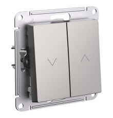 Выключатель для жалюзи 2-клавишный Systeme Electric ATLASDESIGN, скрытый монтаж, шампань, ATN000519