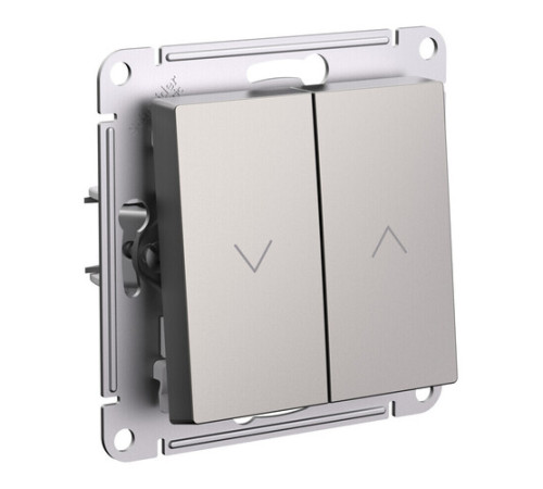 Выключатель для жалюзи 2-клавишный Systeme Electric ATLASDESIGN, скрытый монтаж, шампань, ATN000519
