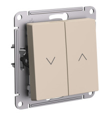 Выключатель для жалюзи 2-клавишный Systeme Electric ATLASDESIGN, скрытый монтаж, песочный, ATN001219