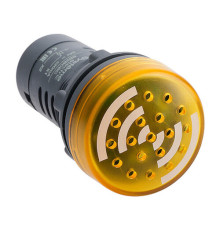 Зуммер с подсветкой желтый 220В AC непрерывный звук