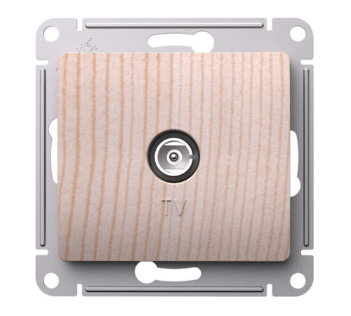 Розетка TV Systeme Electric GLOSSA, оконечная, скрытый монтаж, сосна, GSL001593