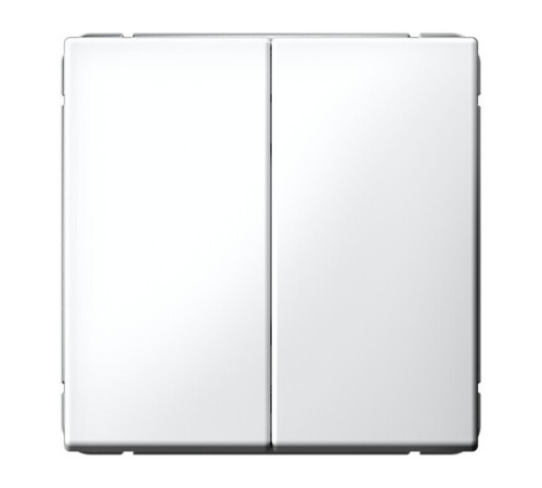 Выключатель 2-клавишный кнопочный Systeme Electric ARTGALLERY, скрытый монтаж, белый
