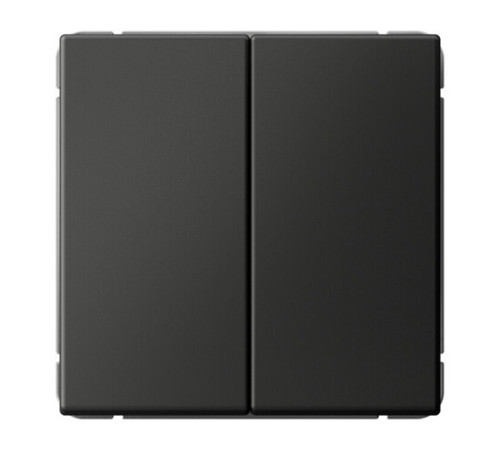 Выключатель 2-клавишный кнопочный Systeme Electric ARTGALLERY, скрытый монтаж, базальт, GAL001417