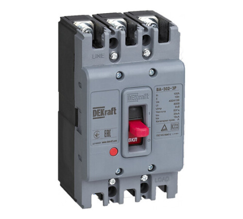 Силовой автомат DEKraft ВА-300, 25кА, 3P, 16А, 22741DEK