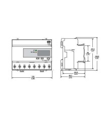 Счетчик электроэнергии однотарифный Schneider Electric Acti9 трехфазный 5(5)А, ЖКИ, кл.т. 0,5S, A9MEM3210R