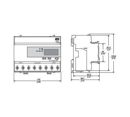 Счетчик электроэнергии однотарифный Schneider Electric Acti9 трехфазный 5(5)А, ЖКИ, кл.т. 0,5S, A9MEM3210R