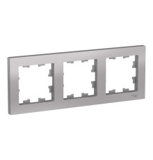 Рамка 3 поста Systeme Electric ATLASDESIGN, алюминий