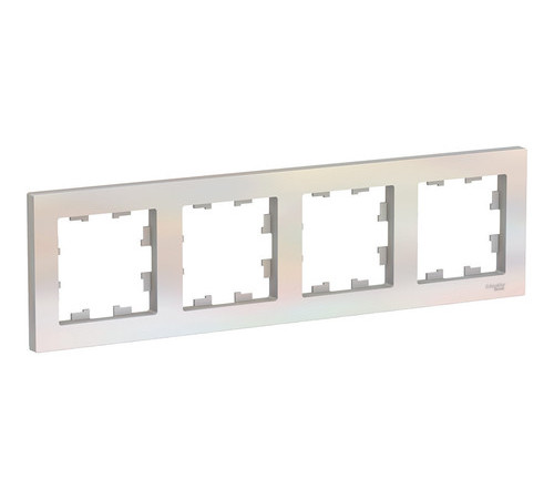 Рамка 4 поста Systeme Electric ATLASDESIGN, жемчуг