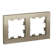 Рамка 2 поста Systeme Electric ATLASDESIGN, шампань