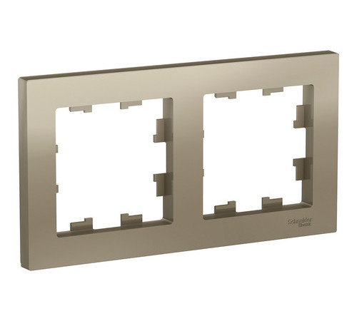 Рамка 2 поста Systeme Electric ATLASDESIGN, шампань