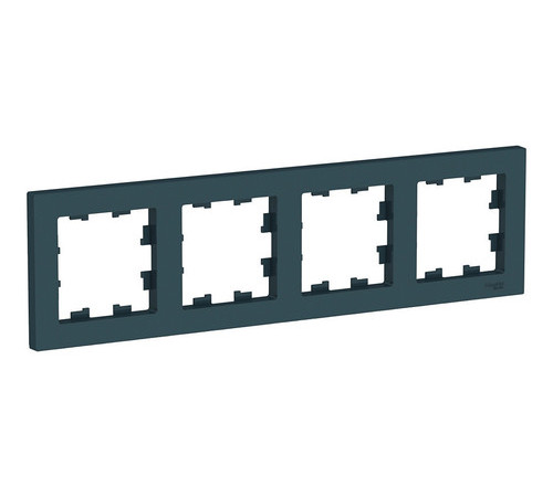 Рамка 4 поста Systeme Electric ATLASDESIGN, изумруд