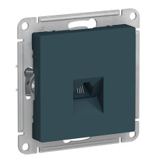 Розетка телефонная 1xRJ11 Systeme Electric ATLASDESIGN, изумруд
