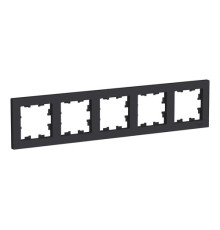 Рамка 5 постов Systeme Electric ATLASDESIGN, карбон