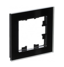 Рамка 1 пост Systeme Electric ATLASDESIGN NATURE стекло, черный (пластик)