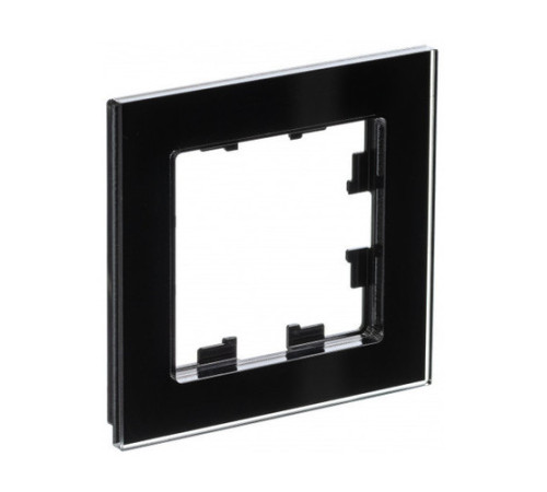 Рамка 1 пост Systeme Electric ATLASDESIGN NATURE стекло, черный (пластик)