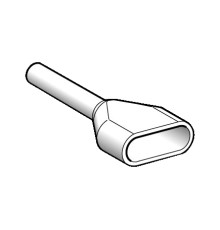 НАКОНЕЧНИК ДЛЯ ОДНОВРЕМЕННОГО МОНТАЖА ДВУХ ПРОВОДОВ 0,5ММ2 БЕЛЫЙ, УП 1000 ШТ