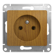 Розетка Systeme Electric GLOSSA, скрытый монтаж, без заземления, дуб