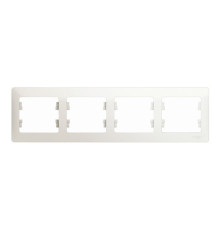 Рамка 4 поста Systeme Electric GLOSSA, горизонтальная, перламутр