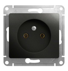 Розетка Systeme Electric GLOSSA, скрытый монтаж, без заземления, антрацит