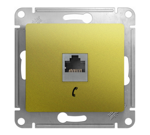 Розетка 1xRJ11 Systeme Electric GLOSSA, фисташковый