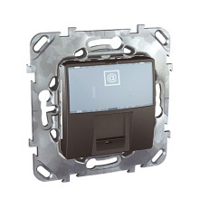 Розетка телефонная RJ12 Schneider Electric UNICA TOP, графит