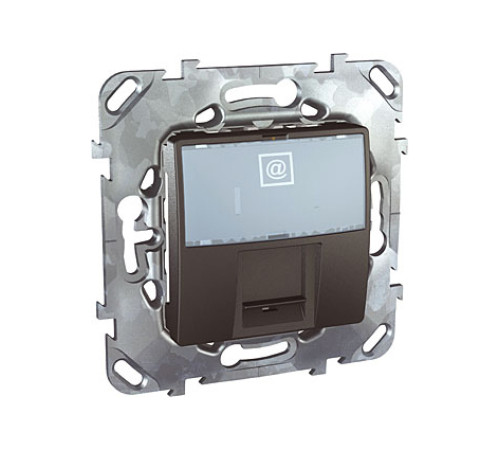 Розетка телефонная RJ12 Schneider Electric UNICA TOP, графит