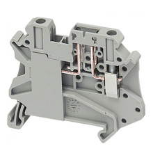 КЛЕММНИК ВИНТОВОЙ С ДЕРЖАТЕЛЕМ КАРТРИДЖА, СЕЧЕНИЕМ ПРОВОДА 4ММ2, 2 ТЧК ПОД