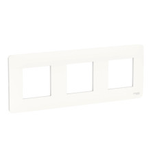 Рамка 3 поста Schneider Electric UNICA NEW STUDIO, монолитная, белый