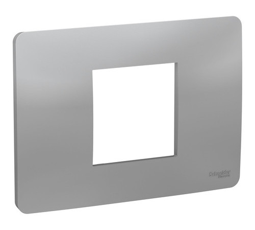 Рамка 2 модуля Schneider Electric UNICA MODULAR, горизонтальная, алюминий