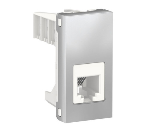 Розетка телефонная RJ12 Schneider Electric UNICA MODULAR, алюминий