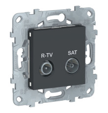 Розетка TV-FM-SAT Schneider Electric UNICA NEW, одиночная, антрацит