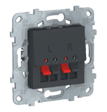 Аудио-розетка Schneider Electric UNICA NEW, антрацит