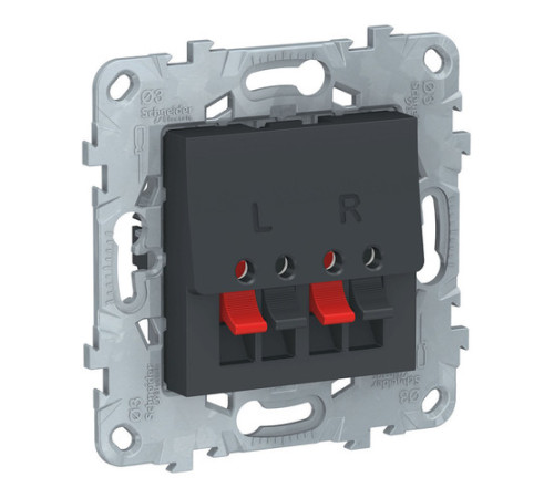 Аудио-розетка Schneider Electric UNICA NEW, антрацит