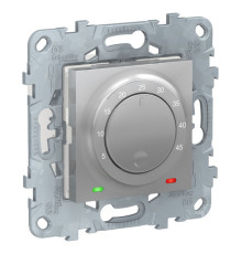 Термостат для теплого пола Schneider Electric UNICA NEW, с датчиком температуры пола, алюмиминий