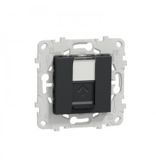 Розетка компьютерная 1xRJ45 Cat.6 Schneider Electric UNICA NEW, антрацит