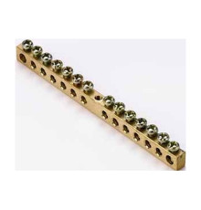 Шина нулевая 14 групп//крепеж по центру, сеч. 6x9