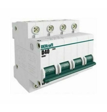 Автоматический выключатель DekRaft ВА-101, 4 полюса, 25А, С, 4,5 кА
