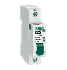 Автоматический выключатель DekRaft ВА-103 NEW, 1 полюс, 25А, С, 6 кА