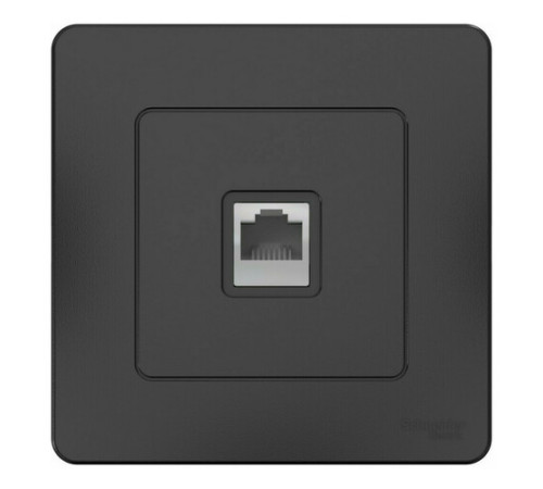 Розетка компьютерная RJ45 Systeme Electric BLANCA, скрытый монтаж, антрацит, BLNIS045006