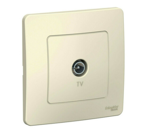 Розетка TV Systeme Electric BLANCA, оконечная, скрытый монтаж, молочный, BLNTS000012