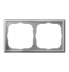 Рамка 2 поста Systeme Electric ARTGALLERY, алюминий