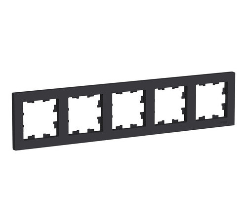 Рамка 5 постов Systeme Electric ATLASDESIGN, карбон