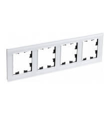 Рамка 4 поста Systeme Electric ATLASDESIGN NATURE, белый (пластик)