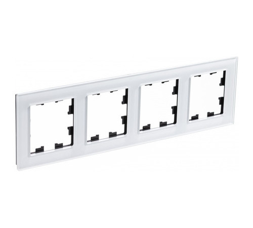 Рамка 4 поста Systeme Electric ATLASDESIGN NATURE, белый (пластик)