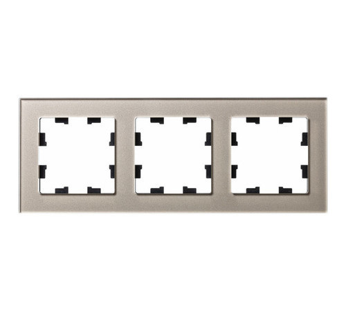 Рамка 3 поста Systeme Electric ATLASDESIGN NATURE стекло, шампань (пластик)